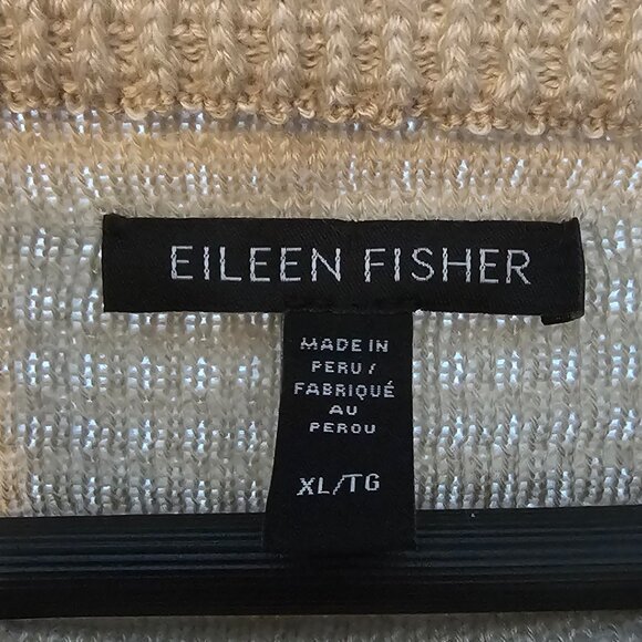 ❤️Eileen Fisher Peruvian Organic Cotton Blend Funnel Neck Top Size XL - Picture 6 of 6